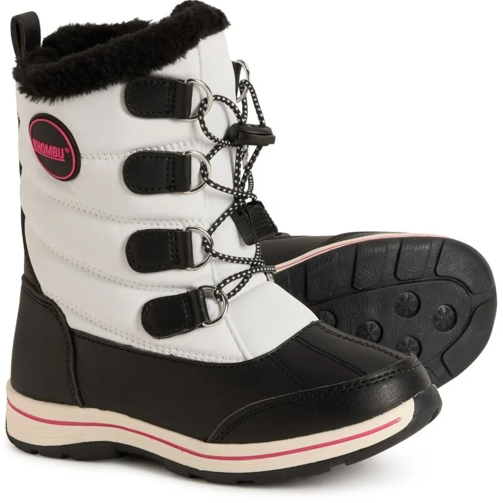 Alpine Mackenzie Unisex Waterproof Warm Winter Snow Boots Black White Sz 12 Tote